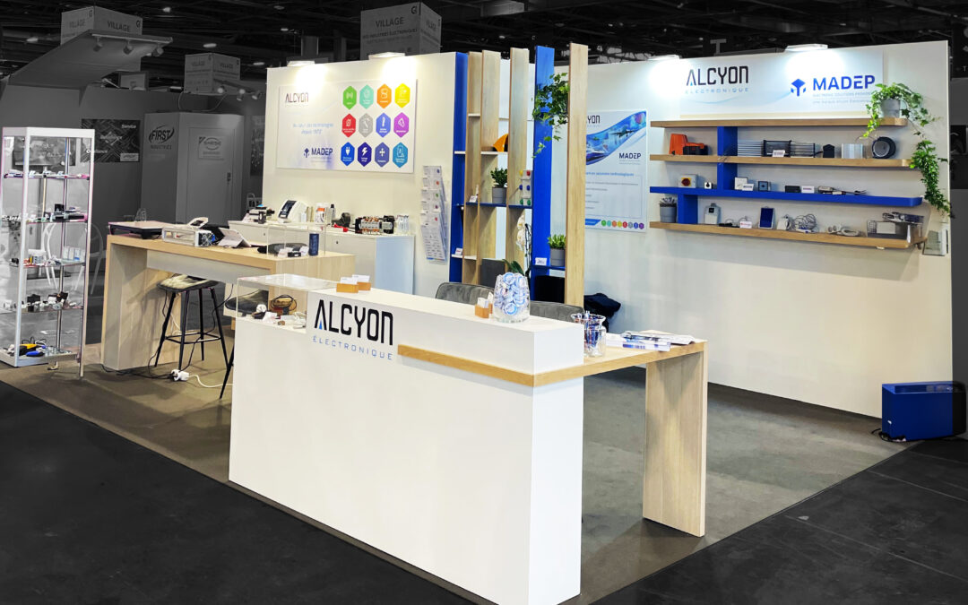 Stand ALCYON ÉLECTRONIQUE de 24m2 au salon GLOBAL INDUSTRIE
